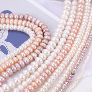 Perles d'eau douce naturelles plates à forte luminosité, vente en gros du fabricant, pour bracelets et colliers DIY, catégorie de produit : perles en vrac - Product Image 4