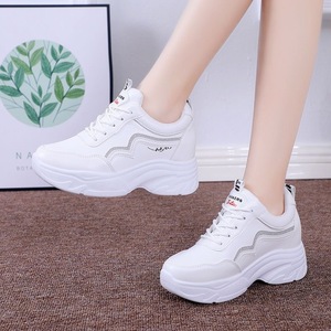 ISPORTE Soft Breathable Fashion Wedge Heel Sneakers Women Comfortable Casual <b>Thick</b>-Soled TPU Tennis Rainbow Sequin Stripe Chunky - Product Image 2