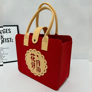Sac fourre-tout en feutre personnalisé avec logo, écologique, décontracté, grande capacité, sac à main en feutre pour femmes, sac de rangement en feutre de laine - Product Image 2