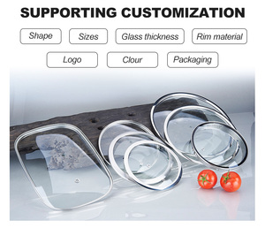 Bán hàng nóng <span class=keywords><strong>Fry</strong></span> <span class=keywords><strong>Pan</strong></span> Nắp <span class=keywords><strong>g</strong></span> loại phẳng Tempered Glass nắp cho chậu và chảo - Product Image 5