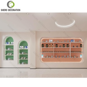 Vitrina Iluminada Personalizada para Perfumes y Fragancias, Mueble de Exhibición de Maquillaje de Alta Gama, Mostrador de Exhibición para Tienda de Cosméticos - Product Image 4