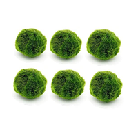 Boule de plafond en mousse de marimo verte artificielle QSHLHP-948 Offre Spéciale pour décoration intérieure