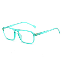 XB1003 unisexe mince vert cadre lunettes PC carré lunettes de lecture à la mode pour hommes et femmes avec correction de la presbytie