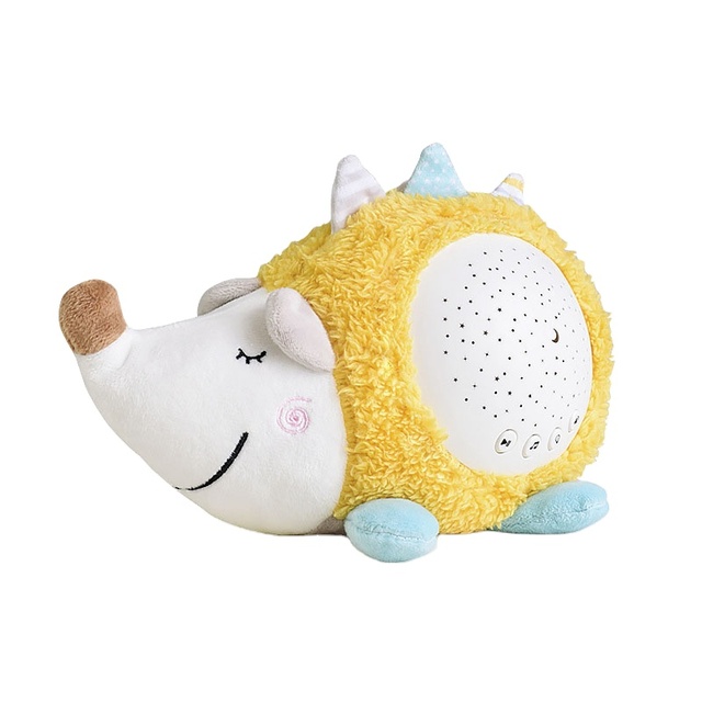 Custom Cute Animal Soother With Starry Projector Plush Stuffed Animal for Baby Battery Powered White Noise Sound Machine