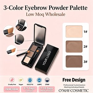Paleta <span class=keywords><strong>de</strong></span> Polvo para Cejas a Prueba <span class=keywords><strong>de</strong></span> Agua <span class=keywords><strong>de</strong></span> 3 Colores con Logotipo Personalizado, Maquillaje Vegano para Cejas, Crea Fácilmente un Efecto 3D Microblading - Product Image 1