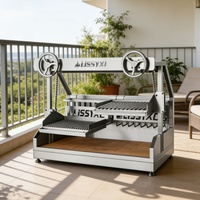 Parrilla argentine réglable en hauteur, équipement de barbecue pour jardin, directement de l'usine