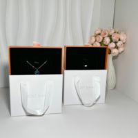 Boîtes rigides pour pierres précieuses avec poignée, personnalisées, imprimées, emballage cadeau de luxe blanc pour bijoux, montres, boucles d'oreilles, colliers, promotion, tiroir