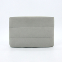 Pochette de maquillage en néoprène matelassé imperméable avec logo personnalisé pour femmes, pour le rangement des articles de toilette en voyage