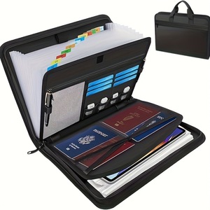Fireproof Waterproof File Storage <b>Bag</b> With Zipper Closure And Organized Pockets For <b>Documents</b> And Electronics - Product Image 2