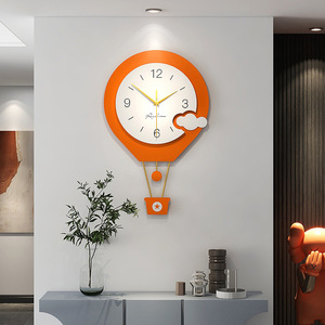 Grand mécanisme d'<span class=keywords><strong>horloge</strong></span> <span class=keywords><strong>murale</strong></span> moderne et minimaliste en métal, décor de chambre à coucher <span class=keywords><strong>pour</strong></span> enfants, ballon en vogue, nouveau design, créatif - Product Image 1