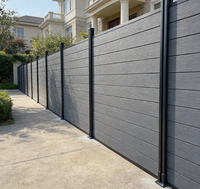 Système de clôture en composite bois-plastique haute densité, poteaux et rails, installation facile sans outil, système de fixation rapide, clôture WPC