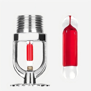Rociador contra incendios de metal y vidrio con sensor de temperatura y conexión roscada - Product Image 3