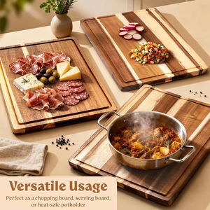 Talenan Kayu Akasia XL Custom, Tahan Lama, Ramah Pisau, Ukuran Besar, dengan Alur Penampung Air untuk Dapur - Product Image 6