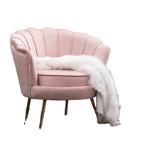 Fauteuil de détente moderne en velours avec fonction massage, en forme de coquille, pour salon, appartement, salle à manger, hôtel, extérieur et hôpital