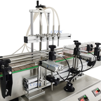 Machine de remplissage de liquides à pompe magnétique LT-MPF4B avec contrôle de vitesse indépendant pour boissons, lait, sauces, vin, parfums
