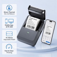 Printer Thermal Portabel Komersial Koneksi BLE USB untuk Label Harga Supermarket Ritel Kabel Label Printer Genggam Tanpa Tinta