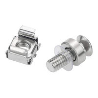 Écrous de fixation M5 métriques 12 mm en acier inoxydable pour rack, boulons, vis et écrous à insertion carrée autobloquants pour armoire de serveur