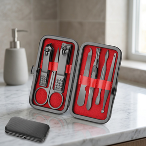 Wholesale MAQNSCO Men's Manicure <b>Pedicure</b> <b>Set</b> Stainless Steel Nail Clippers 7 1 Durable Grooming Kit Box Personal Care Tools - Product Image 2