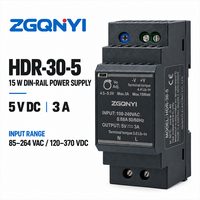 Alimentation à découpage AC/DC ultra-mince industrielle ZGQNYI SMPS 5VDC HDR-30-5 à montage sur rail DIN pour panneaux de commande et instrumentation