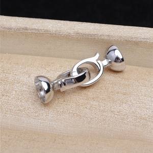 Collier à boucle en argent plaqué S925, 3 mm, accessoires de bijouterie DIY, boucle de chapeau, accessoire de réparation, emballé dans un sac - Product Image 3