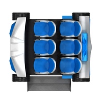 . Réalité virtuelle interactive vaisseau spatial 9d vr cinéma avec 6 sièges cinéma plate-forme dynamique chaise de mouvement