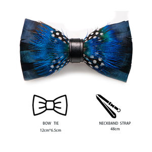 Boîte à <span class=keywords><strong>Noeud</strong></span> <span class=keywords><strong>Papillon</strong></span> <span class=keywords><strong>en</strong></span> <span class=keywords><strong>bois</strong></span>, motif plume, pour Homme, Cravate, cadeau de <span class=keywords><strong>mariage</strong></span> - Product Image 4