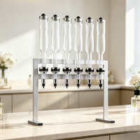 Support de Présentation de Parfums de Table de Luxe en Argent 375ml, 6 Bouteilles, Distributeur de Parfums pour Mariage