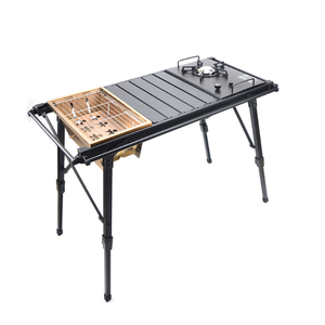 Meja Lipat Portabel dengan Ketinggian yang Dapat Disesuaikan untuk Piknik, Barbekyu, dan IGT, Cocok untuk Berkemah dan Perjalanan Mobil - Product Image 2