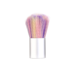 Pinceau à poussière pour nail art Kolinsky, manche court, sept poils en acrylique multicolores, outil de manucure, nettoyage de la poudre à ongles, métal - Product Image 5