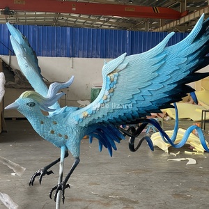 Personalizado de alta calidad exquisito Animatronic Animal pájaro mítico <span class=keywords><strong>bestias</strong></span> míticas clásico de montañas <span class=keywords><strong>y</strong></span> ríos Jing Wei estatua - Product Image 2