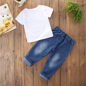 Ropa de Verano para Bebés, Conjuntos de Ropa para Niños, Camiseta de Algodón para Niños + Pantalones Vaqueros, Conjuntos de Ropa de 2 Piezas - Product Image 3