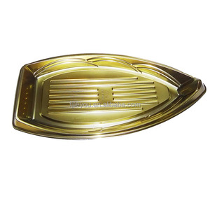 JY-87104 Disposable boat sushi tray plastic food container fish packing box plastic food packaging sushi boat boxes