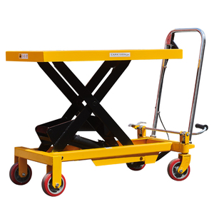 Table élévatrice à ciseaux hydraulique manuelle Capacité de charge de 1000 kg Équipement de levage industriel pour entrepôt Atelier Tables élévatrices - Product Image 2