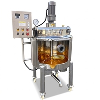 Cuve de mélange en acier inoxydable chauffante pour homogénéisation de produits chimiques, cosmétiques, savons, liquides alimentaires et peintures