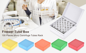 กล่องเก็บหลอดเซ็นทริฟิวจ์แบบกันน้ำ 100 ช่อง ทำจากพลาสติก PP สีขาว สำหรับหลอดไมโครเซ็นทริฟิวจ์ขนาด 1.5/1.8/2 มล. - Product Image 6