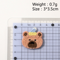 Patch brodé personnalisable avec logo en forme d'ours en peluche pour sac, veste, étui de téléphone, cheveux, chaussures, chaussettes, pull, denim, techniques de tissage, dentelle