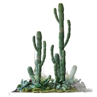 Cactus artificiel de grande taille en pot – Plante verte d'intérieur pour décoration de fenêtre et aménagement paysager