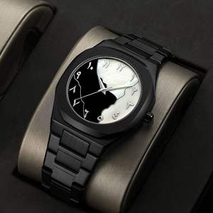 1158 Cs008 Montre de Luxe à Mouvement Quartz pour Hommes, Étanche en Plastique Polycarbonate, Style Arabe, Montre-Bracelet Musulmane Tendance - Product Image 3