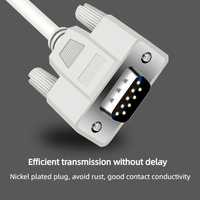 Cable de material de conexión digital para ordenador, cable de datos con agujero grabado de 1,5 m d-sub 9 pulgadas