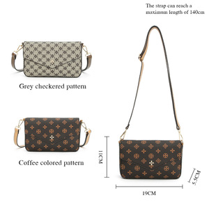 Baellerry Women's Crossbody Bag Coffee Floral Print 7 Inch Horizontal <b>Square</b> Cover Type Everyday Use - Product Image 4