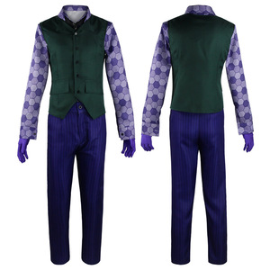 Koyu şövalye <span class=keywords><strong>Joker</strong></span> Cosplay ceket gömlek yelek kravat ile yetişkinler için kostüm tam Set cadılar bayramı veya Anime etkinlikleri için Suit - Product Image 5
