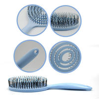 Brosse à cheveux démêlante en ABS écologique, personnalisable avec logo/couleur, massage du cuir chevelier, peigne à cheveux lisses, brosse à cheveux ventilée pour extensions de cheveux