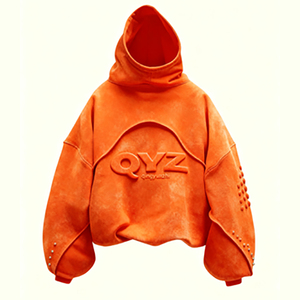 Custom di alta qualità doppio strato 500 Gsm felpe in pile produttori di felpa con cappuccio pesante stampa a sbuffo pesi massimi da uomo - Product Image 4