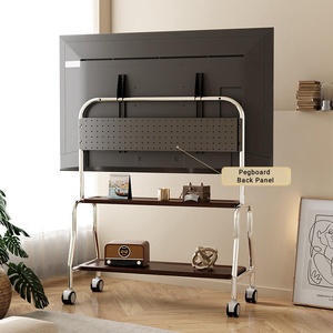 ขาตั้งทีวีแบบเคลื่อนที่ได้ ทำจากสแตนเลสอย่างดี ประหยัดพื้นที่ พร้อมแผงเพ็กบอร์ด - Product Image 4