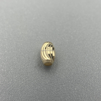 Perles d'espacement mini rugby en or 18 carats Au750, 3x2mm, trou de 0,75mm, perles d'or hypoallergéniques pour la fabrication de bijoux