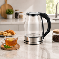 Bouilloire électrique intelligente en verre avec contrôle de la température, fonction maintien au chaud, bouilloire à eau en verre transparent pour préparer le thé et le café