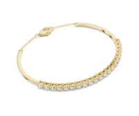 Pulsera de Lujo con 21 Diamantes Cultivados en Laboratorio, Chapada en Oro de 14K y 18K, Plata Plateada, Corte Brillante de 3mm, 2.310 CT, Joyería Fina de Moda