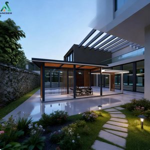 <span class=keywords><strong>Pergola</strong></span> extérieure en aluminium imperméable avec structure métallique durable, grands systèmes de toiture, pour usage estival, gazebos d'extérieur - Product Image 4
