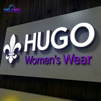 Enseigne LED en acrylique personnalisée avec logo, éclairage frontal, décoration murale pour entreprise, télécommande, transformateur, prise étanche, compatible Homekit, pour magasins
