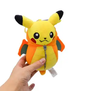 SS Amazon Venda Quente Saco de Dormir Pikachu Translações de Pelúcia Eevee Chaveiro de Pelúcia Brinquedo de Pelúcia Pokémon